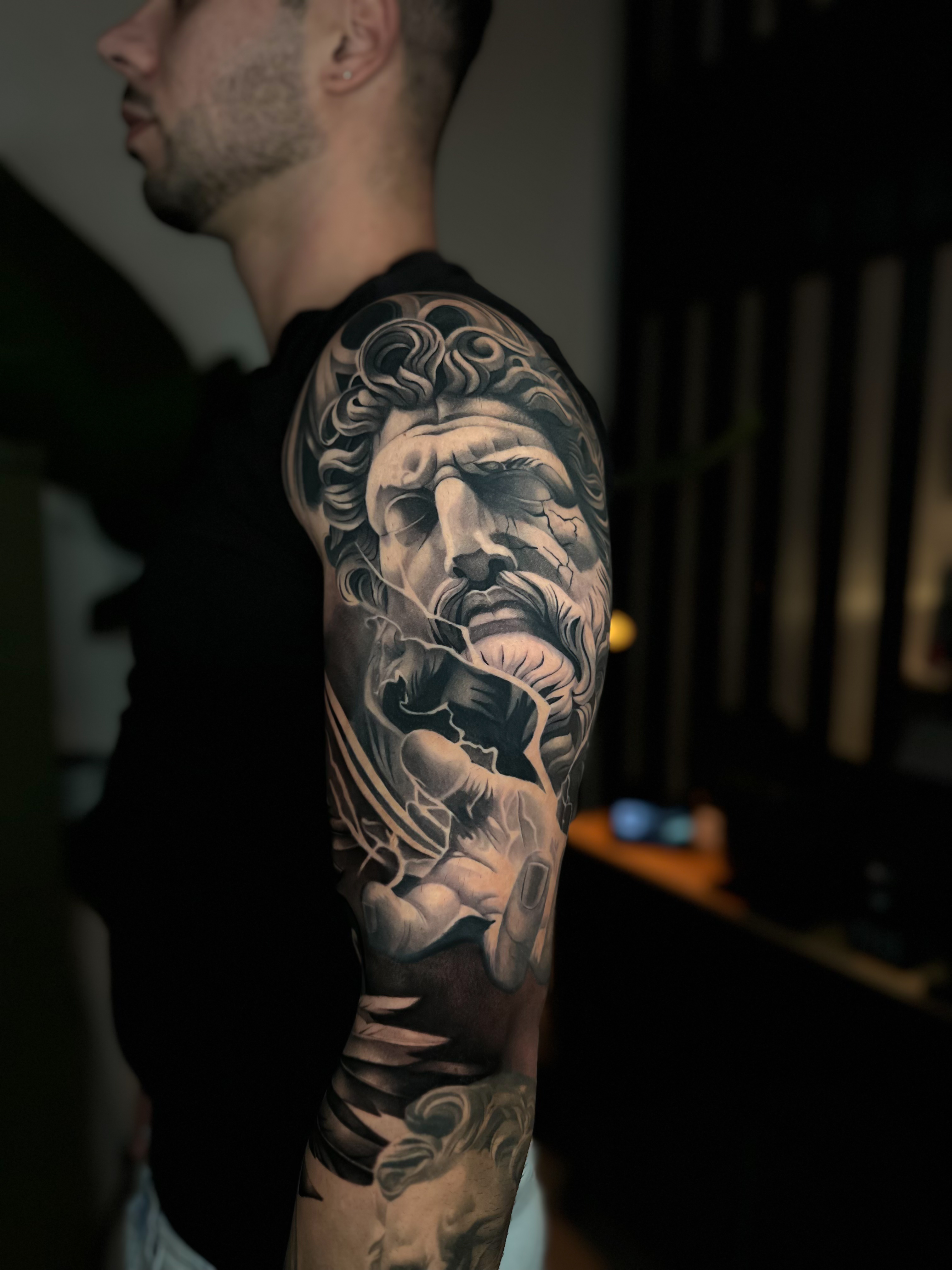 Realism B&G tattoo portfolio piece at Titans Legacy Ink