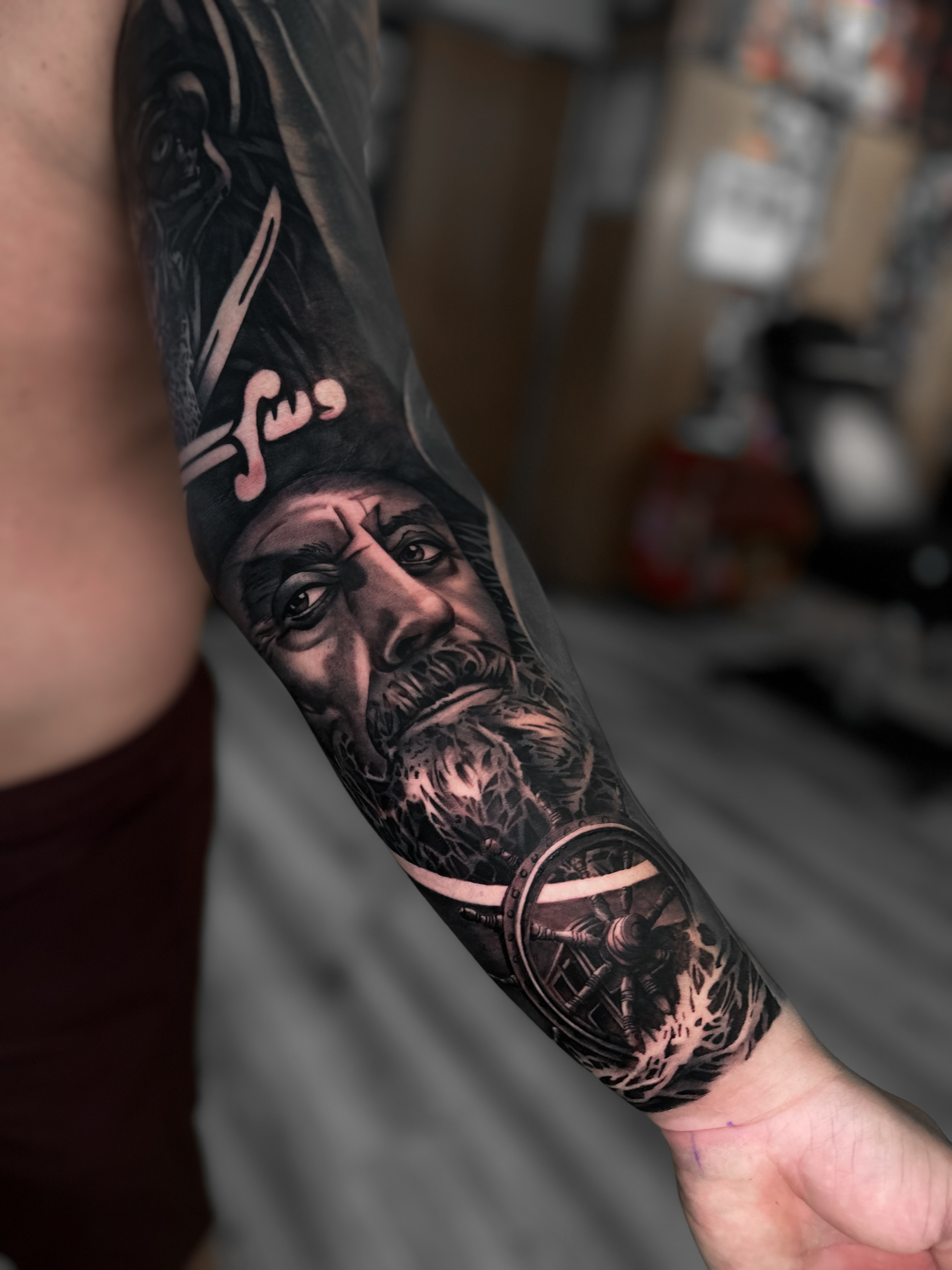 Realism B&G tattoo portfolio piece at Titans Legacy Ink