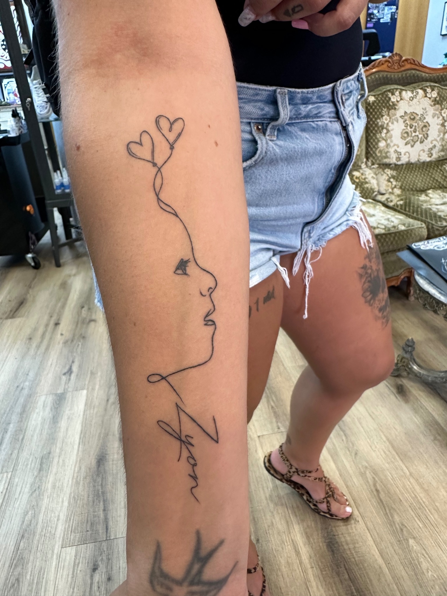 Fine line tattoo portfolio piece at Titans Legacy Ink