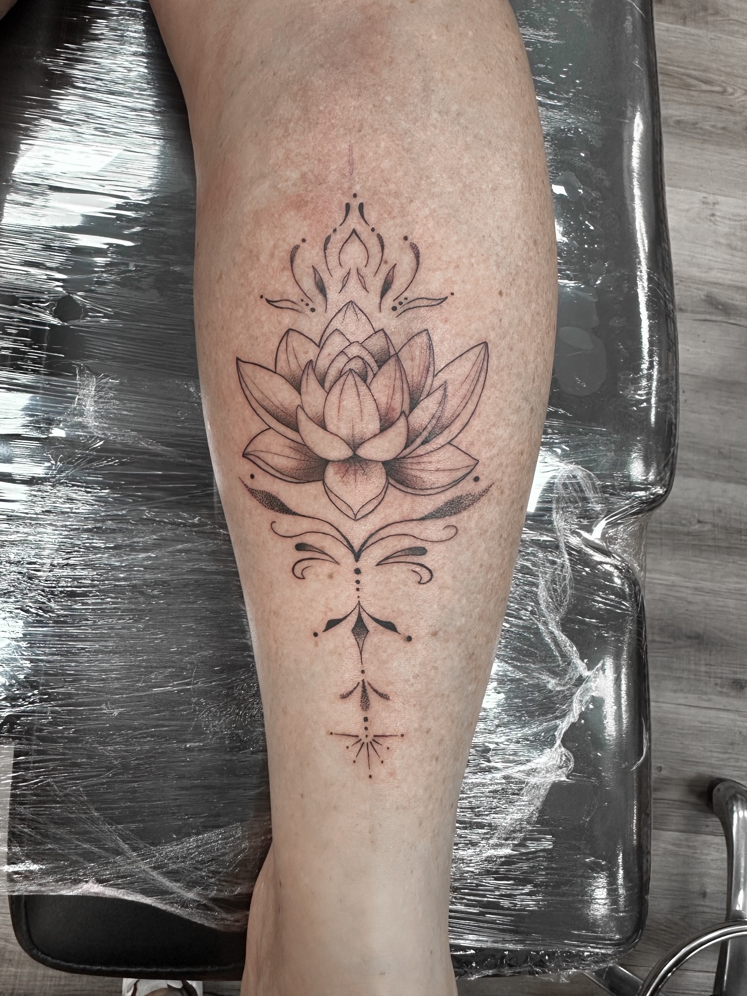 Fine line tattoo portfolio piece at Titans Legacy Ink