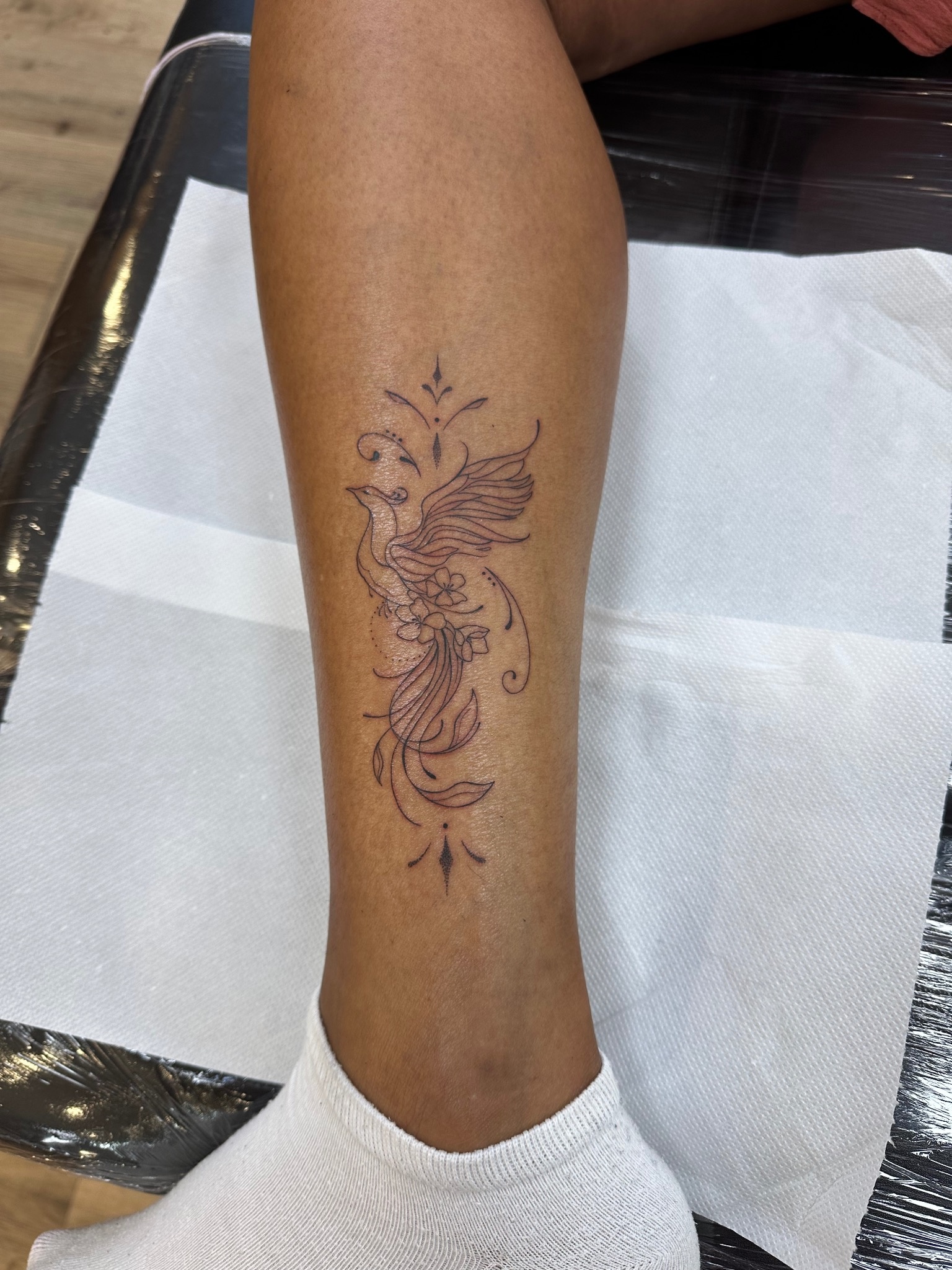 Fine line tattoo portfolio piece at Titans Legacy Ink