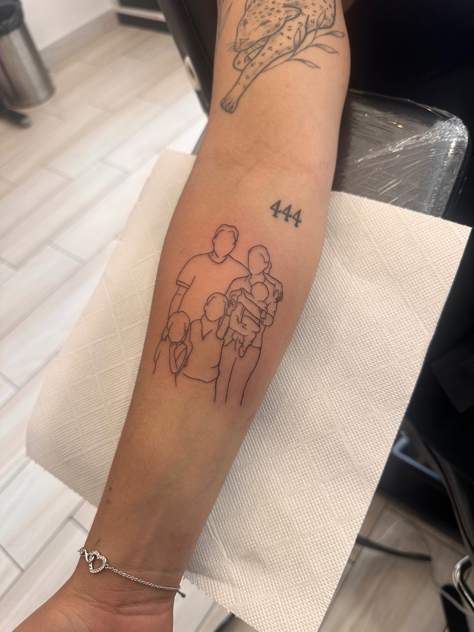 Fine line tattoo portfolio piece at Titans Legacy Ink