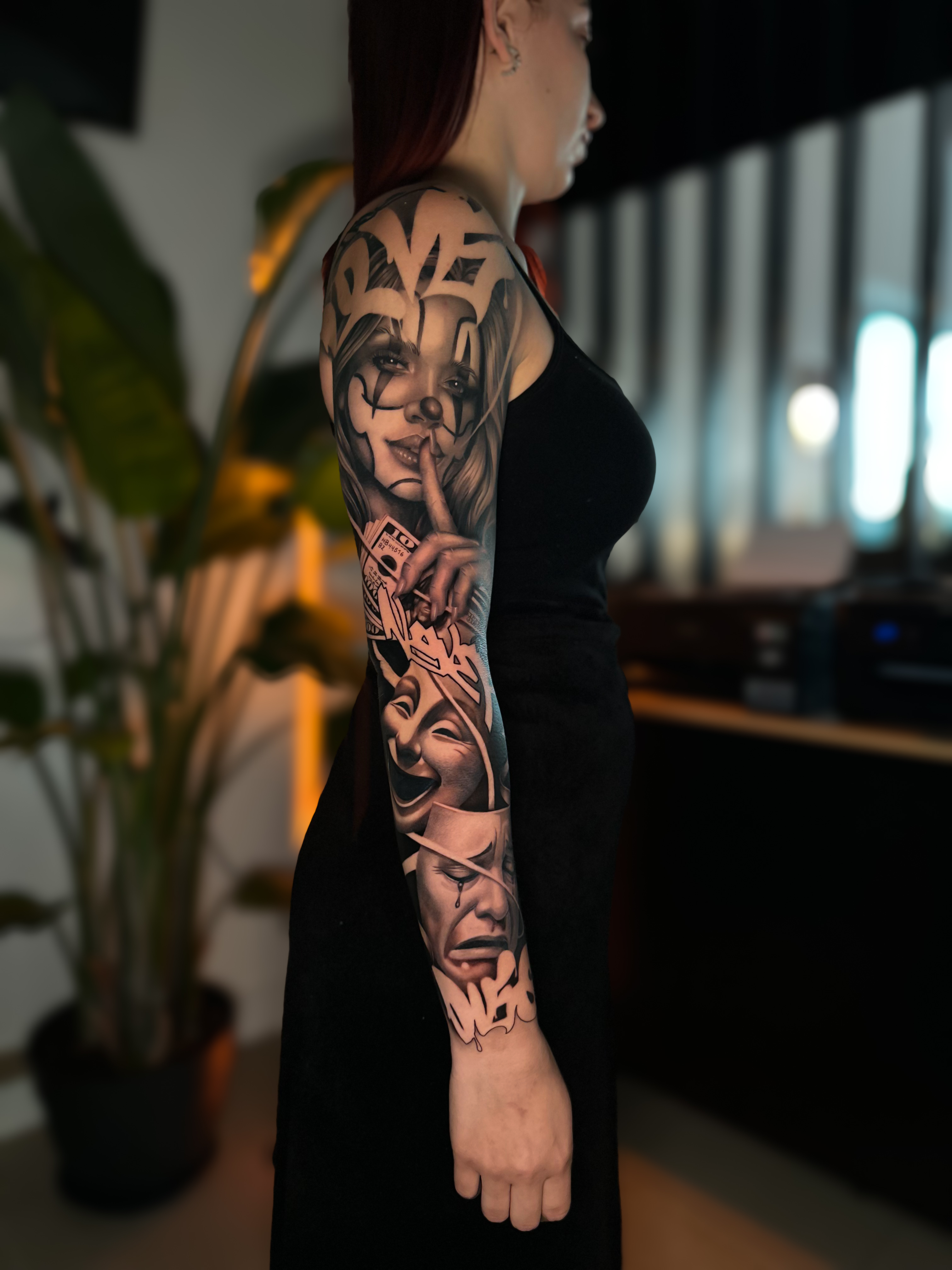 Large scale tattoo portfolio piece at Titans Legacy Ink