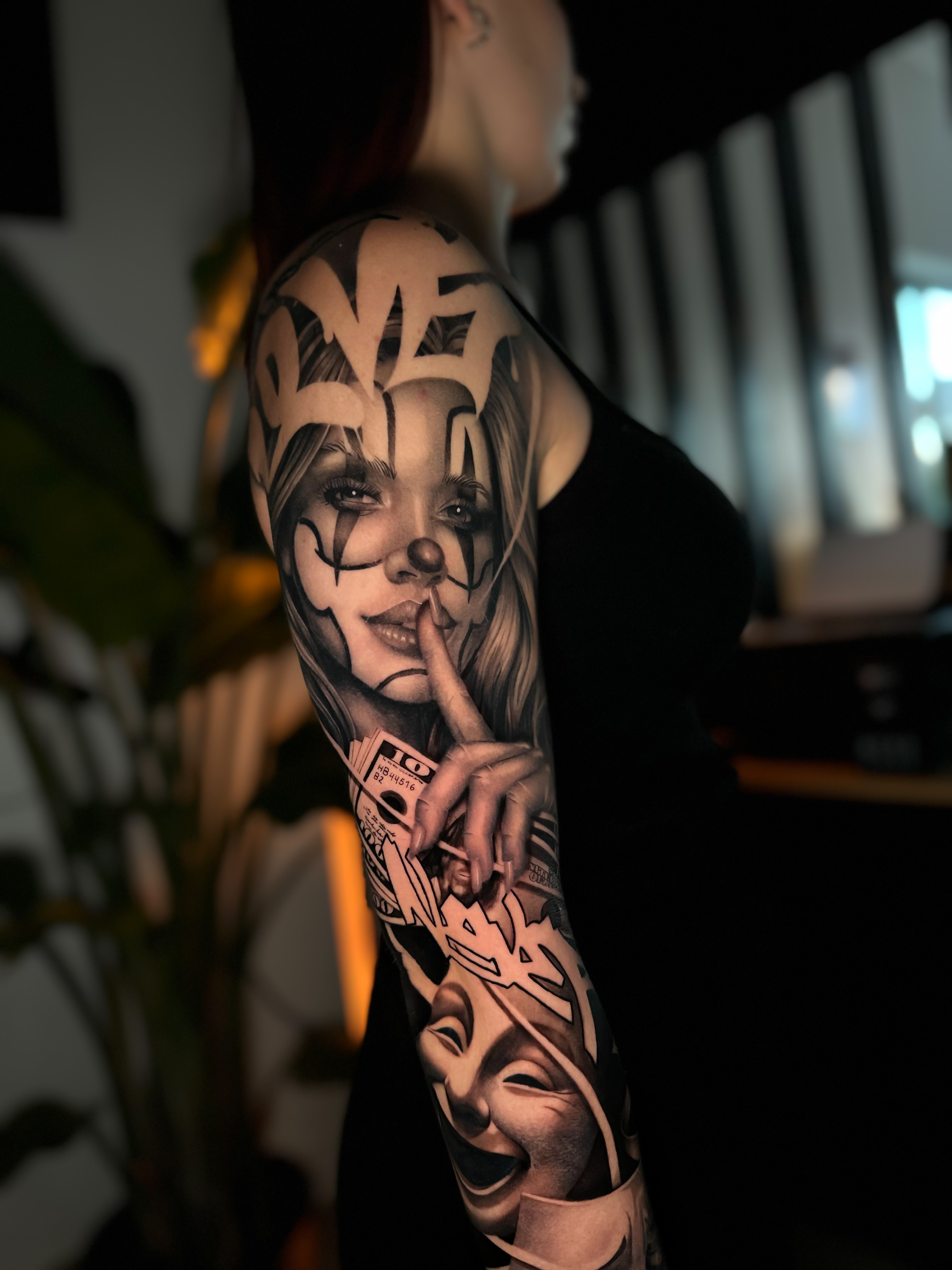 Large scale tattoo portfolio piece at Titans Legacy Ink