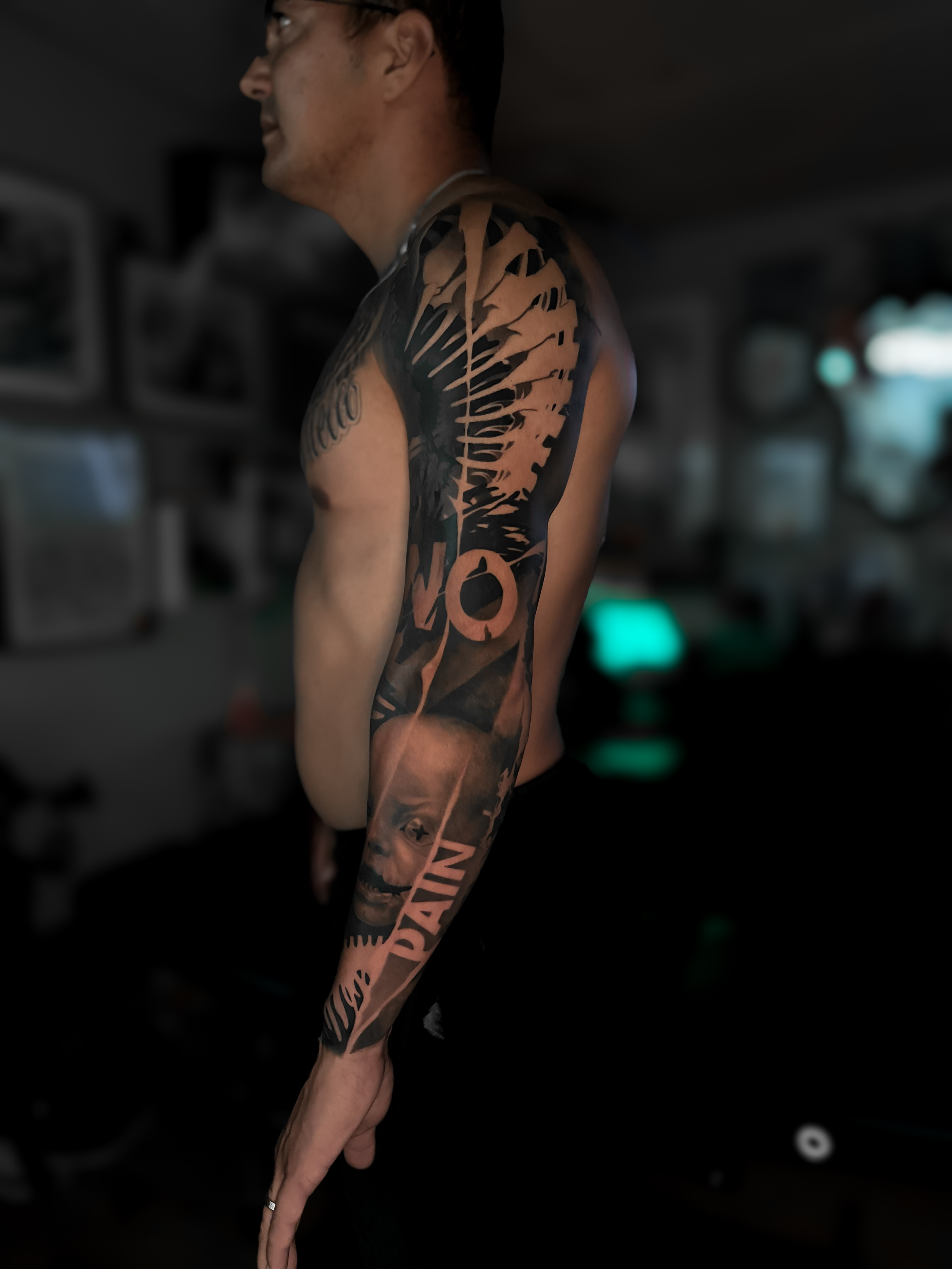 Large scale tattoo portfolio piece at Titans Legacy Ink