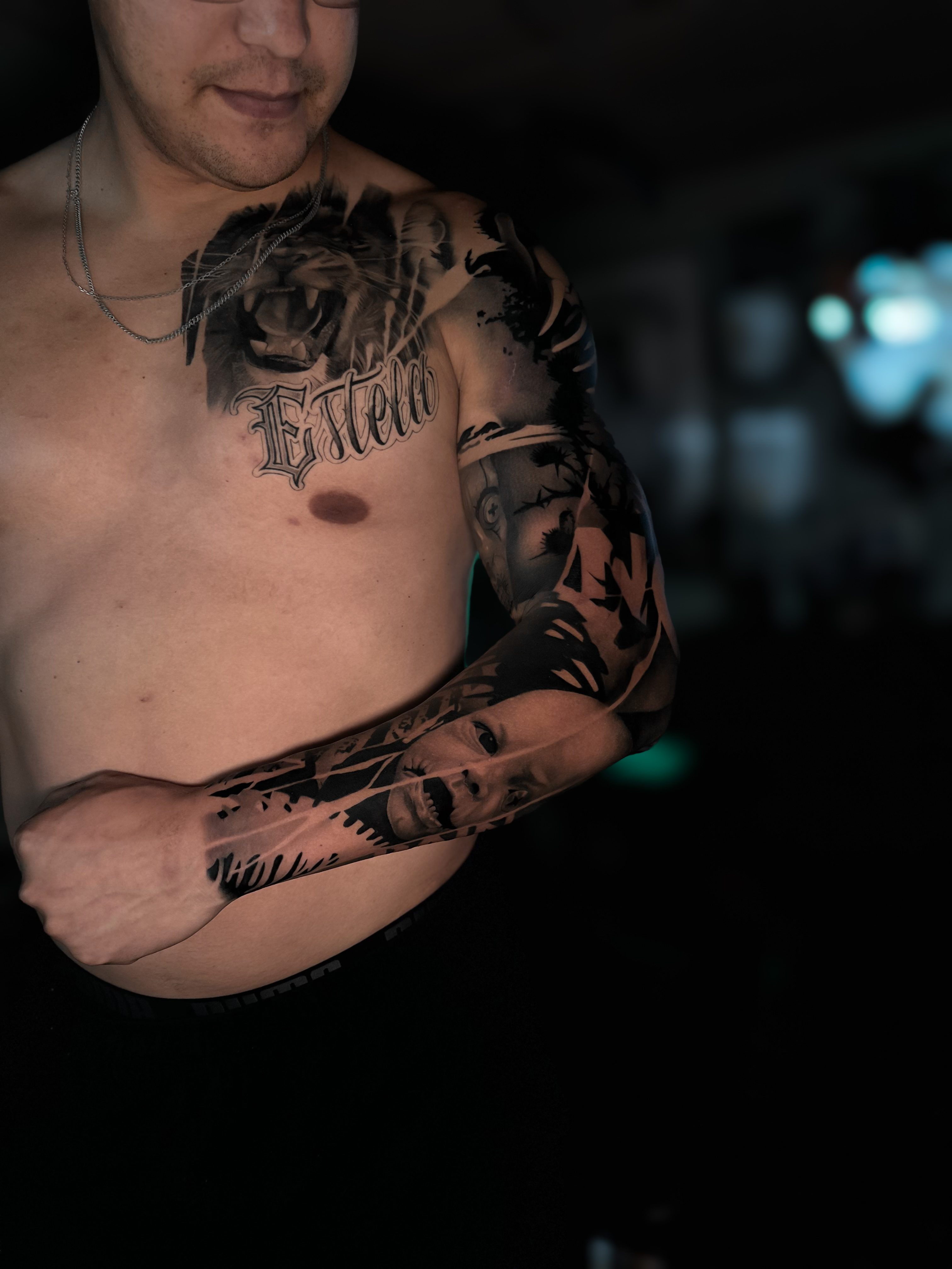 Large scale tattoo portfolio piece at Titans Legacy Ink